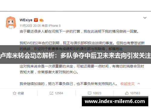 卢库米转会动态解析：多队争夺中后卫未来去向引发关注