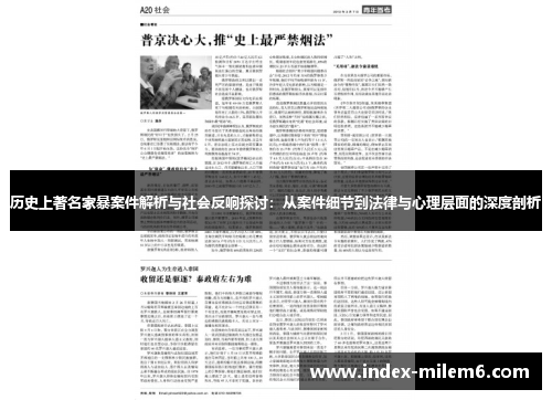 历史上著名家暴案件解析与社会反响探讨：从案件细节到法律与心理层面的深度剖析