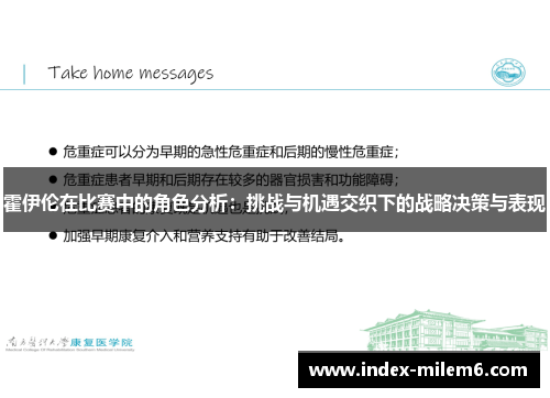 霍伊伦在比赛中的角色分析：挑战与机遇交织下的战略决策与表现